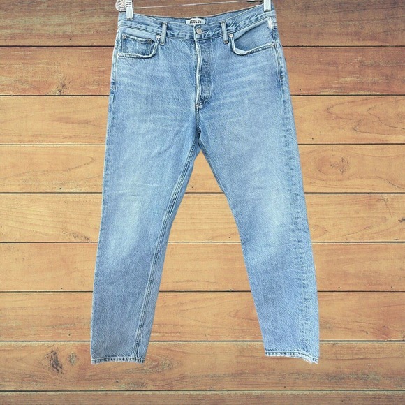 AGOLDE Jamie Jeans Distressed Sz 28 Button Fly Organic Cotton A045-1139‎ - Picture 1 of 15